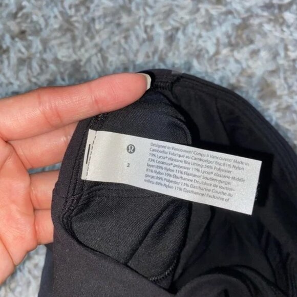 Poshmark Nulu Longline Bra Black Sz 2 - Picture 4 of 5